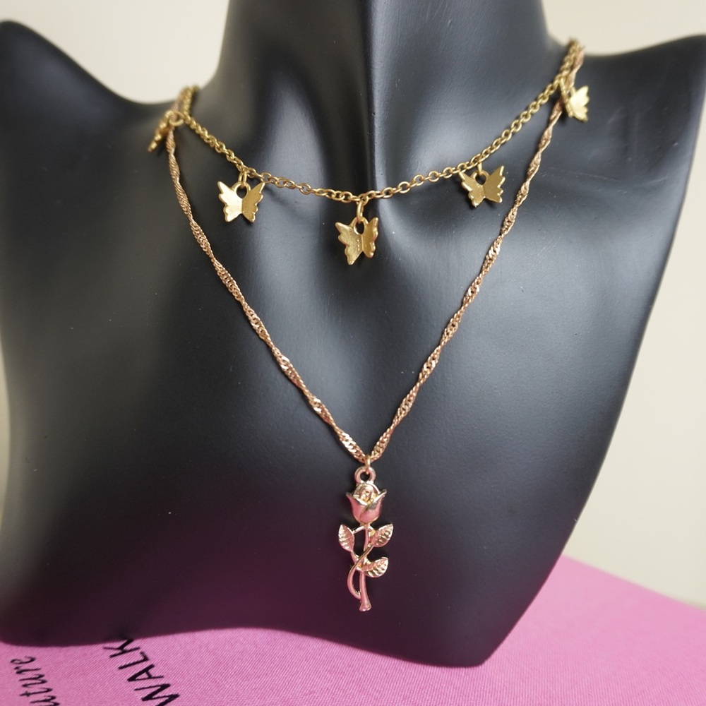 Gold Fairy Necklace Set